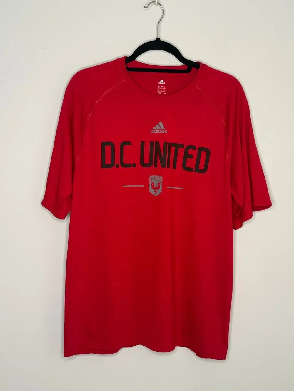 Adidas Climalite DC United Red Round Neck T-shirt Size L